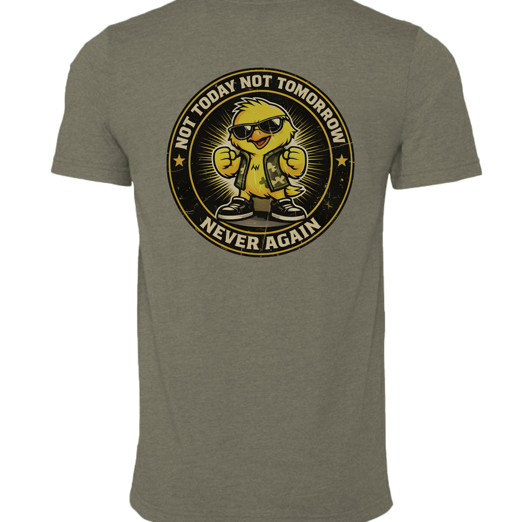 Heather Military Green - 3001CVC - BACK