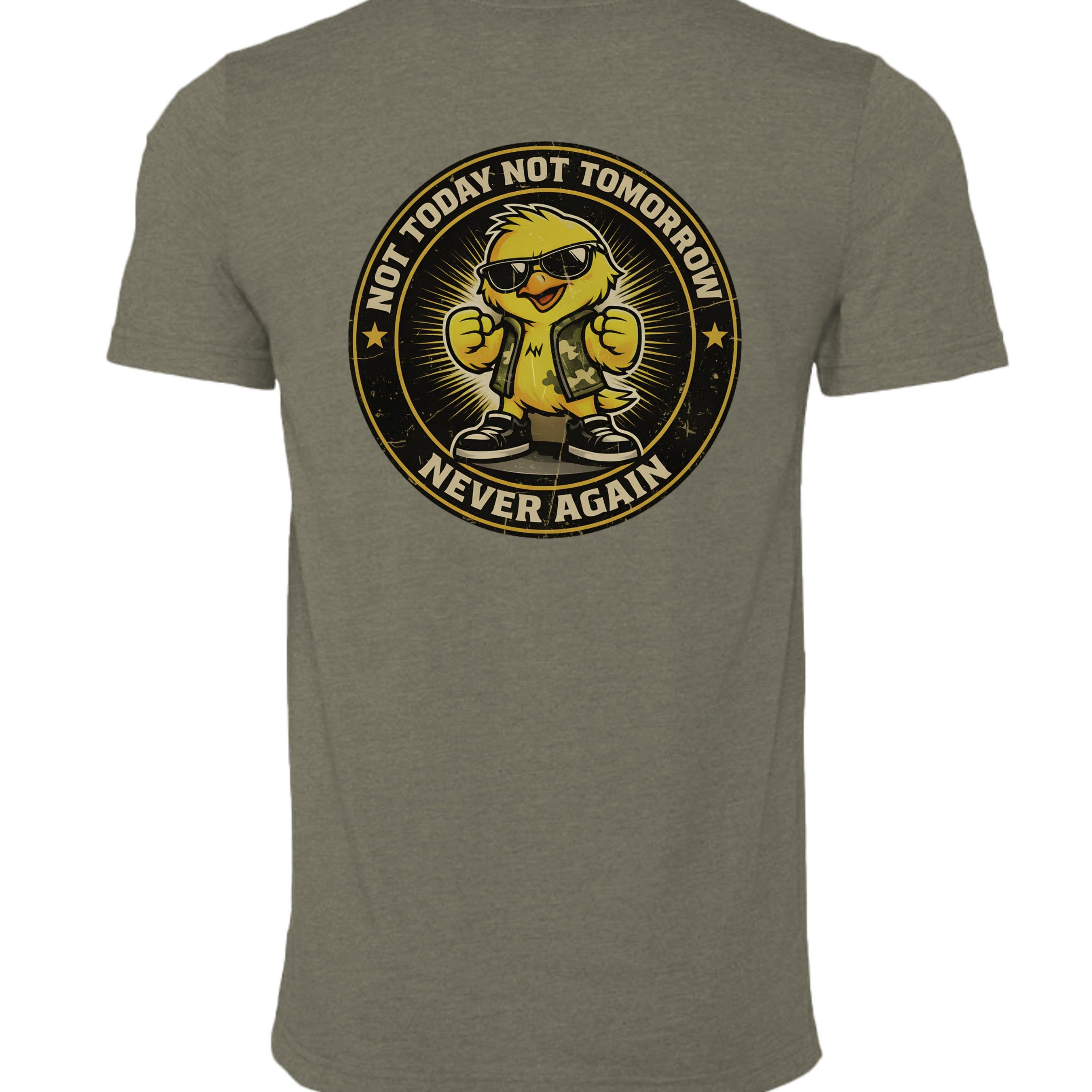 Heather Military Green - 3001CVC - BACK