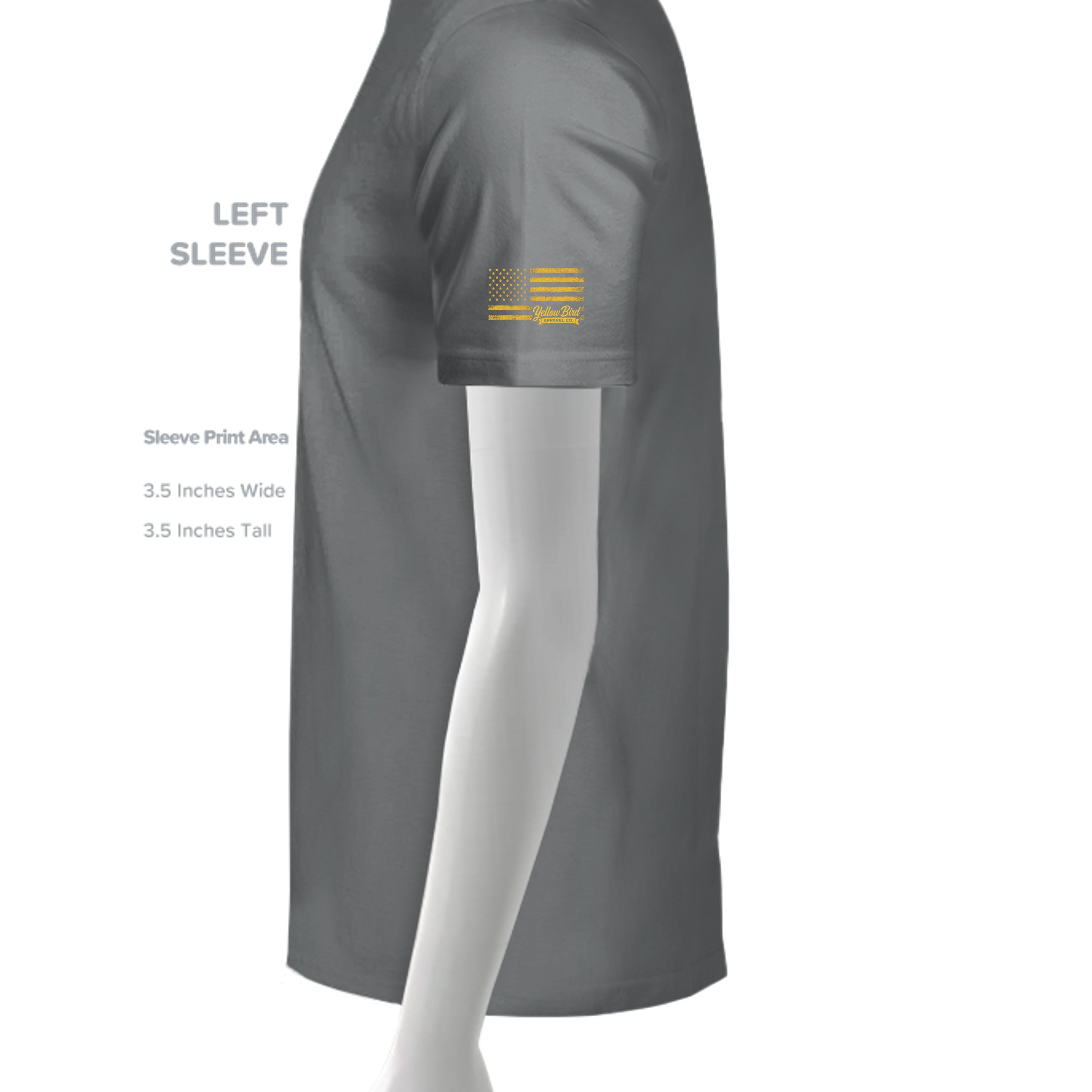 Dark Grey Heather - 3001CVC - SLEEVE_LEFT