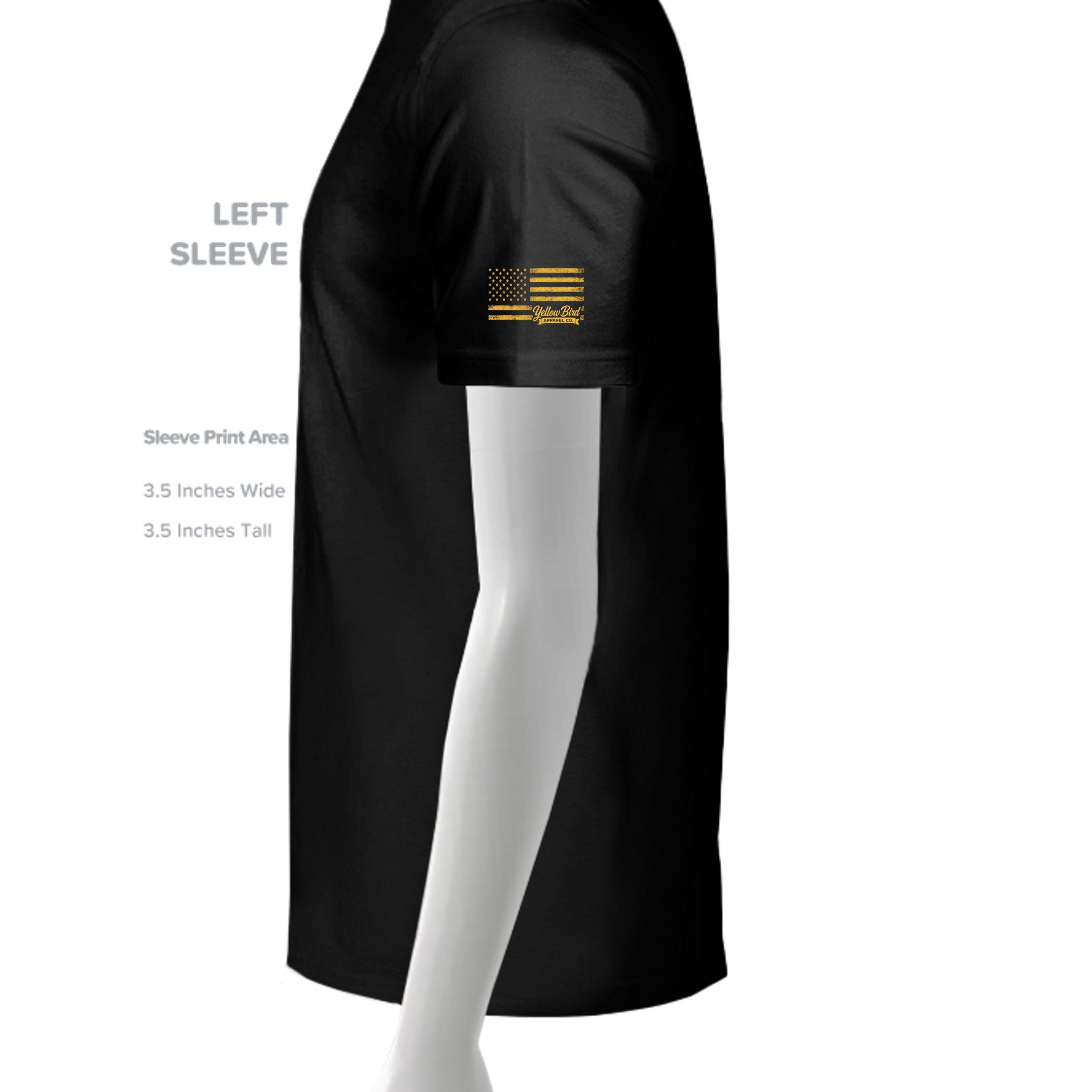 BLACK HEATHER - 3001CVC - SLEEVE_LEFT