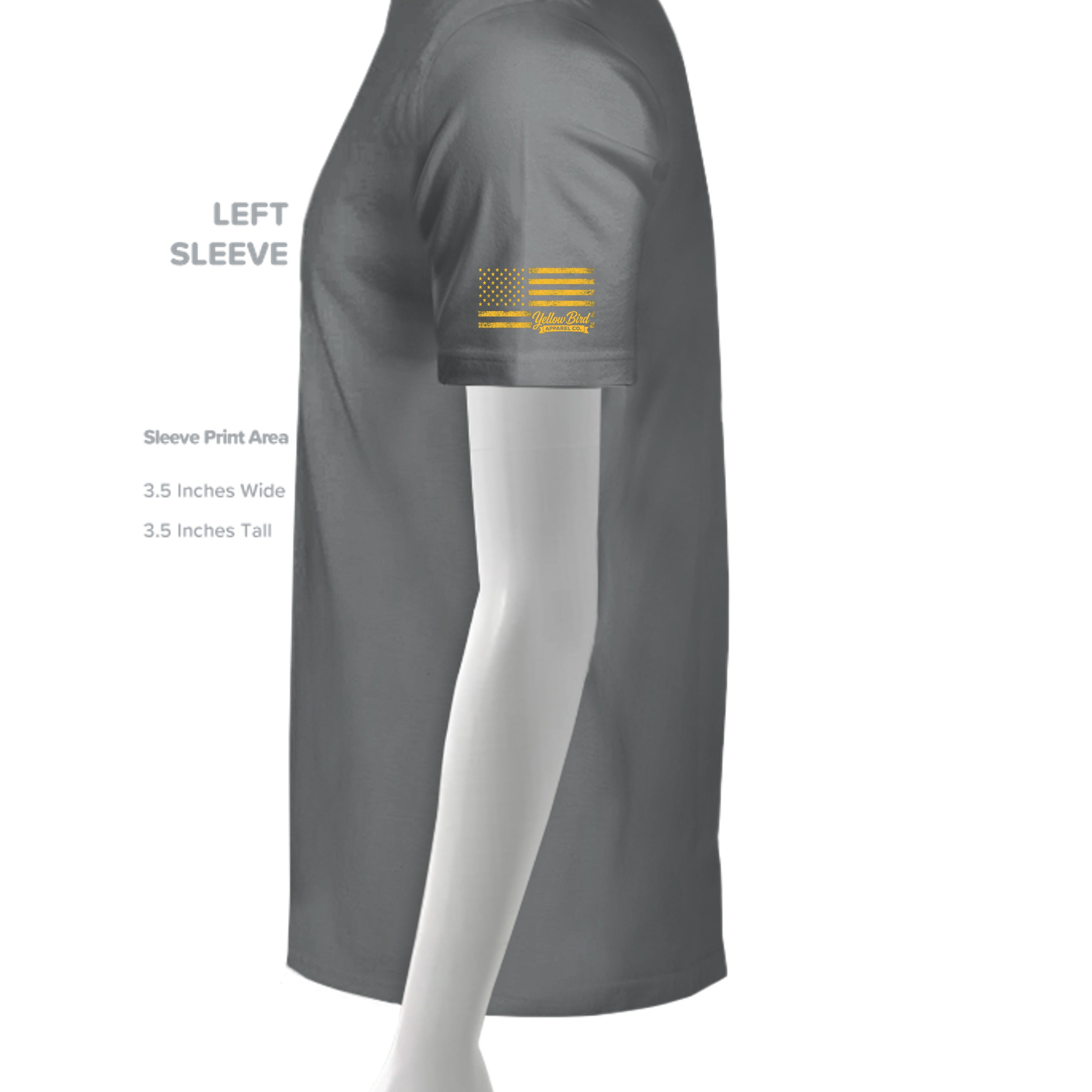 Dark Grey Heather - 3001CVC - SLEEVE_LEFT